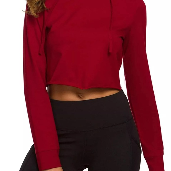 DIRASS Women's Long Sleeve Cropped Hoodie Casual Pullover Active Top Sweatshirt - Picture 13 of 16